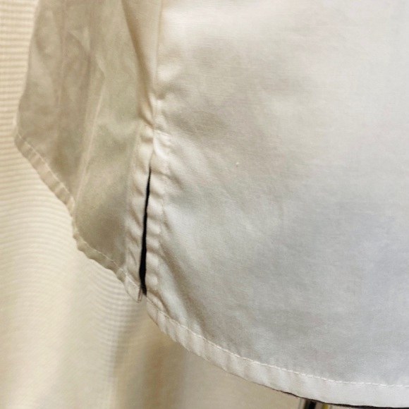 🐑 Pendleton White Ruffle Tuxedo Button Down Shirt 12 - Picture 8 of 11